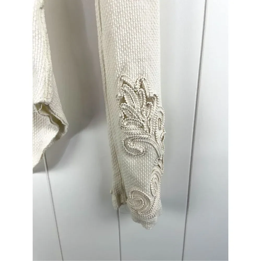 Free People‎ Newbie Thermal Boho Sleeves in Cream XS